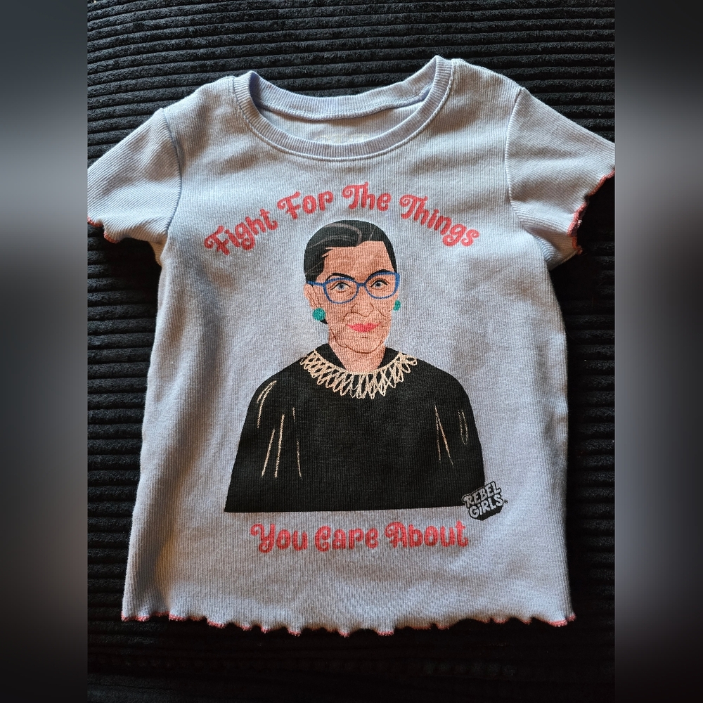 Rebel Girls M RBG "Fight For The Things" Graphic Tee